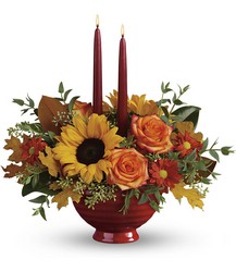 Teleflora's Earthy Autumn Centerpiece from Arjuna Florist in Brockport, NY